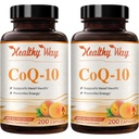 Coenzym Q10 400mg CoQ10 Supplement - Einmal täglich Coq 10 400mg Pulver Kapseln für gesunde Herz-Antioxidans und Energie-Unterstützung - Non-GMO Quick Absorption Ubichinon Q10 Coenzym (200 Servierungen)