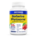 Enzymedica, Berberine Phytosome, 9.6X Bessere Bioverfügbarkeit, Hohe Potenz natürlich Vegan Nahrungsergänzung für Stoffwechselunterstützung, 60 Kapseln
