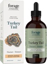 Forage Hyperfoods- Alkoholfreie kanadische Wild Turkey Tail Mushroom Superfood Liquid Supplement Extract Tincture, Vegan, Non-GMO, Immunsystem und Gut Health Support, 118ML