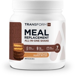 TransformHQ Meal Ersatz Shake Powder 7 Servierungen (Chocolate Peanut Butter) - Glutenfrei, Non-GMO