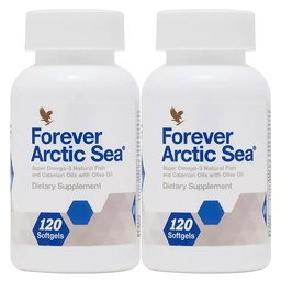 Forever Living - Arctic Sea Omega-3 Supplement - EPA und DHA Blend für Herz, Gehirn und Augengesundheit - Glutenfrei - 240 Softgels (Pack von 2)
