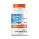 Ärzte Beste Vegan DHA von Algae, unterstützt Gehirn & Herz-Kreislauf-Gesundheit, Non-GMO, Glutenfrei, Sojafrei, Vegan 60 Veggie Softgels