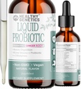 Liquid Probiotics for Women Men & Kids | Prebiotic +Ginger + Probiotics for Digestive Health | Acidophilus Probiotic | Dairy Free | Vegan | Non-GMO | Gluten Free | 30 Servings