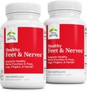 Terry Naturally Healthy Feet & Nerves - Kräuterergänzung mit Bioactive Vitamin B12 - Zirkulation & Nerve Health Support Supplement - Vegan Kapseln mit Boswellia Serrata - 120 Kapseln (Pack von 2)