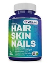 VitaMed Hair, Skin & Nails – Biotin 5000 mcg, Collagen, OptiMSM, Keratin, Hyaluronsäure & Silica | Unterstützt Haarwachstum, Radiant Skin, Strong Nails | Halal, Non-GMO, Gluten-Free – 60 Beauty Tablets