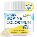 Bovine Colostrum Supplement Powder - 60% IgG 3000 mg für Gut, Haarwachstum, Schönheit und Immune, leicht zu mischen, entflammt (50 Servierungen)
