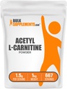 BulkSupplements.com Acetyl L-Carnitin Pulver - als ALCAR HCl, Carnitinergänzung - Glutenfrei, 1,5g pro Servierung, 1kg (2.2 lbs) (Pack von 1)