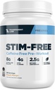 Transparent Labs Stim-Free Pre-Workout - Koffein & Stim Free Pre Workout Pulver Natürlich für Männer und Frauen mit Beta Alanine Pulver, Citrulline Malate, & elevATP - 30 Servierungen, Peach Mango