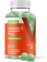 Viteey Chewable Vitamin C Gummi für Erwachsene - 700mg Extra Strength Immun Support Supplement - Vegan, Glutenfrei - 60 Count