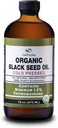 Bio Black Seed Oil - USDA Certified Cold Pressed Glass Bottle Über 1.5% Thymoquinone 3X Stärke Türkisch Schwarz Cumin Nigella Sativa nicht GMO 100% reines Schwarzes Öl (32oz Glas (2X16) Flasche
