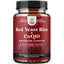 Red Yeast Rice mit CoQ10 Ergänzung - Advanced Healthy Heart & Healthy Cholesterol Levels Formel für Männer & Frauen - Extra Strength Capsule mit Red Yeast Rice 1200 mg Kapseln mit CoQ10-120 Count