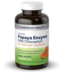 American Health Chewable Papaya Enzyme mit Chlorophyll 600 Chwbls