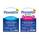Florastor Family Probiotic Bundle - 30 ct. Probiotikum für Verdauungs- und Immungesundheit & 20 ct Kids Daily Probiotic - Unflavored Powder Sticks - Boost Good Bacteria & Flush Out The Bad
