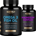 Magnesium Complex und Omega 3 Fischöl - Magnesium Citrate 500MG – Fischöl 2000mg, 800mg EPA und 600mg DHA - Muskelentspannung, Schlaf und Energie, Knochengesundheit, Gehirn und Herz