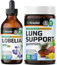BIO KRAUTER Lobelia Tinktur 4 Fl. Oz. & Lung Detox 60 Gummis