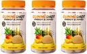 GummiShot Energy Gummies, 2475 mg pflanzenbasierte Koffein-Käse pro Flasche, lang anhaltende Energie-Booster, Tropical 33 Count (Pack von 3)