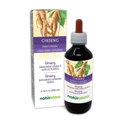 Naturalma Ginseng (Panax Ginseng) Wurzel-Alkohol-freie Tinktur - 6.76 fl oz Flüssiger Extrakt in Tropfen - Kräuterergänzung - Vegan