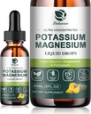 Kalium Magnesium Supplement Flüssigkeit w/Triple Complex Magnesium Glycinate & Kalium Plus Omega 3, Sea Moss, Black Seed, D3K2 & Calcium für Zzz, Leg Cramps & Muskel-4 FL OZ Drop