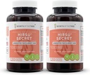 Hirsu Secret 120 Kapseln(2 St.), 1000 mg, Saw Palmetto, Black Cohosh, Vitex, Spearmint, Lavender, Green Tea. Unerwünschtes Gesicht und Körperhaar (2x120 Kapseln)