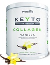 Keto Collagen Protein Pulver mit MCT Öl – Keto und Paleo Friendly Grass Fed und Weide Raised Hydrolyzed Collagen Peptides – Passt Low Carb Diät und Keto Snacks – KEYTO Vanilla Flavor