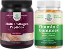 Bundle of Multi Collagen Protein Powder for Women and Men - Haar Haut und Nägel Vitamine und Kaubare Vitamin C Gummis für Erwachsene Immun Booster für Erwachsene und natürliches kaltes Remedy