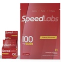Speed Labs Koffein Energie Gummis Erdbeere Zitronen Natürlich, 25mg Koffein, Taurine, B-Vitamine pro Stück, 32 Stück (8 Packungen) Vegan, Glutenfrei, 1g Hinzugefügt Zucker