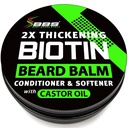 Biotin Bart Balm für Herren - 2X Verdickung für Bart und Schnurrbart - Bio Mustache Wax mit Rizinusöl & Meadowfoam – Hydrating Gesichtshaarwachstum Balm & Leave-In Conditioner