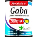 FITO MEDIC'S Lab- GABA, 750 mg pro Servierung, 200 Kapseln, GABA-Ergänzungen, Ultra High Absorption - Aminosäuren - GABA Powder - Buttersäure s.