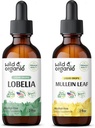 Wild & Organic Lobelia Tinktur 2 fl oz & Mullein Tinture2 fl oz