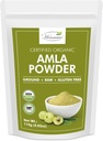 hennaco Organic Amla Powder| Amla Powder for Cooking, Smoothies, and Juices | Resealable Zip Lock Pouch | USDA Organics Pure & Natural Indian Gooseberry Powder| 114 Grams (4 OZ)