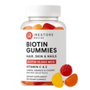 iRestore Hair Gummy Vitamins, Vegan Biotin Gummis für Haar Haut und Nägel Gummi, Haargummis, Biotin Gummis für Haarwachstum Biotin Vitamine Haar Vitamine Gummi für Frauen & Männer, Biotin 10000mcg