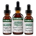 NutraMedix Detox Support Bundle - Sealantro (Chlorella, Cilantro Leaf & Pacific Cold-Water Red Seaweed), Sparga (Astragalus) & Burbur Pinella Extrakte für Reinigung & Detox Support - 3-teiliges Set