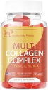 Gesunde lebende Proteine | Multi hydrolysierte Collagen Complex Peptides Typ I,II, III,V & X | Reine organische Proteine, Gras Fed| Keto, Aminosäuren | Collagen Gummies (90 Count)