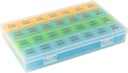 Monatliche Pille Organizer 1 Mal am Tag mit DustProof Fall, extra große 4 Wochen Pille Box Einmal am Tag, 28 Tage Pille Container 1 pro Tag, Wöchentliche Vitamin-Fall, Tägliche Medizin Organizer für Fischöl