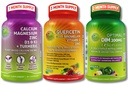 Vegane Knochen, Immun- und Hormonunterstützung Trio – Pflanzenbasiertes Calcium, Magnesium, Zink + D3, K2 & Turmeric + Quercetin mit Bromelain, Vitamin C, Zink + DIM 200mg & BioPerine® in Delayed-Release Kapseln