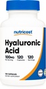 Nutricost Hyaluronsäure Kapseln 100mg,120 Vegetarische Kapseln - Glutenfrei, Non-GMO