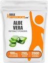 BulkSupplements.com Aloe Vera Extract Powder - Aloe Vera Supplement, Kräuterergänzung - Vegan & Glutenfrei, 100mg pro Servierung, 250g (8.8 oz) (Pack von 1)