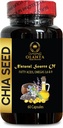 CHIA Seed Extrakt Öl - Organisch kalt gepresst Chia Seed Kapseln, Chia Seed Öl Extrakt Kapseln, Chia Seed Ölergänzung, Stoffwechsel - 1 Flasche 60 Kapseln