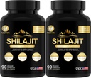 35450MG Pure Shilajit Supplement - Himalayan Organic Shilajit für Männer & Frauen Maximale Potenz Shilajit für verbesserte Energie und Immununterstützung 180 Veggie Kapseln