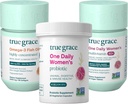 True Grace One Daily Women’s Multivitamin 40+ (30 Vegan Tablets), Omega-3 Fish Oil (60 Softgels) & One Daily Women’s Probiotic (30 Vegetarische Kapseln) - 30-Day Supply of Every