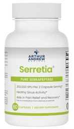 Arthur Andrew Medical, Serretia, Serrapeptase Formel für Muskel- und Sinusunterstützung, 60 Kapseln