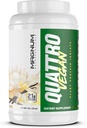 Magnum Nutraceuticals Quattro Vegan Protein Powder, Vanilla 2lb – Premium Pflanzenbasiertes Proteinpulver Isolat für Muskelwachstum & Erholung