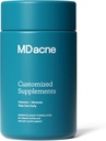 MDacne Vitamine und Mineralstoffe Hautreinigungsergänzungsmittel - 30 Vegan Kapseln - Unterstützt topische Akne Behandlung & fördert klare, ruhige Haut, Redness & Pore-Clogging 30 Count (Pack von 1)