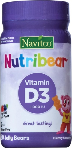 "NutriBear" Vitamin D3 1.000 IU Große Verkostung, 60 Gelee Bären