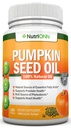 Kürbis Seed Oil - 1000MG - 180 Softgels - Kaltgepresstes Naturkürbis Seed Oil - Natürliche Quelle von essentiellen Fettsäuren - Toll für Haarwachstum, Prostata Gesundheit und GI Tract