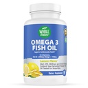 Omega 3 Fischöl-Ergänzungen, Maximale Stärke 2400 mg Omega-3, 1440mg Fischöl, EPA DHA Fettsäuren, Herzgesundheit, Vision, Auge, Gehirn, Immununterstützung für Frauen und Männer. Natürliche Zitronenflamme, 60 ct (1)