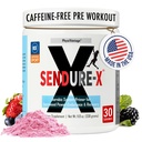 Sendure-X Beetroot + Citrulline Pulver - Caffeine-Free Pre-Workout - Erhöht den Blutfluss, Energie, VO2 Max, Ausdauer, Erholung - NSF Sport Zertifiziert, Spitzenleistung, Natürlich - 30 Portionen Wildbeere