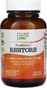 PURE ESSENCE LABS Restore Probiotic Supplement 30 Billion CFU - Probiotika für Männer und Frauen - 12 Strains für Immununterstützung und Verdauungsgesundheit - Natürliche Unterstützung für die Erleichterung der Verstopfung (60 Caps)