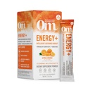 OM MUSHROOM SUPERFOOD Energy Plus Pilz-Pulver-Mischung, Citrus Orange, Single Serve, 10 Count, Pilzmischung, Cordyceps, Yerba Mate, Tumeric, Vitamin B Complex, PreWorkout, Immunergänzung