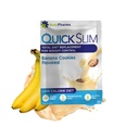 Quick Slim High Protein Weight Loss Shakes for Women & Men, Complete Meal Replacement Powder, Low Carb Diät Shakes, Intermittent Fasten, Keto, Gluten Free (1 Portion, Banana Cookies)